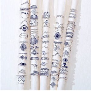 78 ring set silver rings, sizes very sold as bundle !